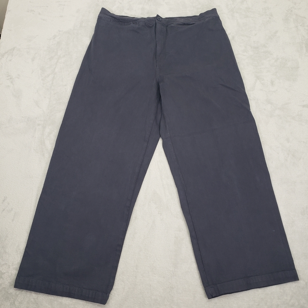 Madewell Emmitt Wide Leg Crop Blue Casual Dress Pant Stretch‎ High Women 36 (33)